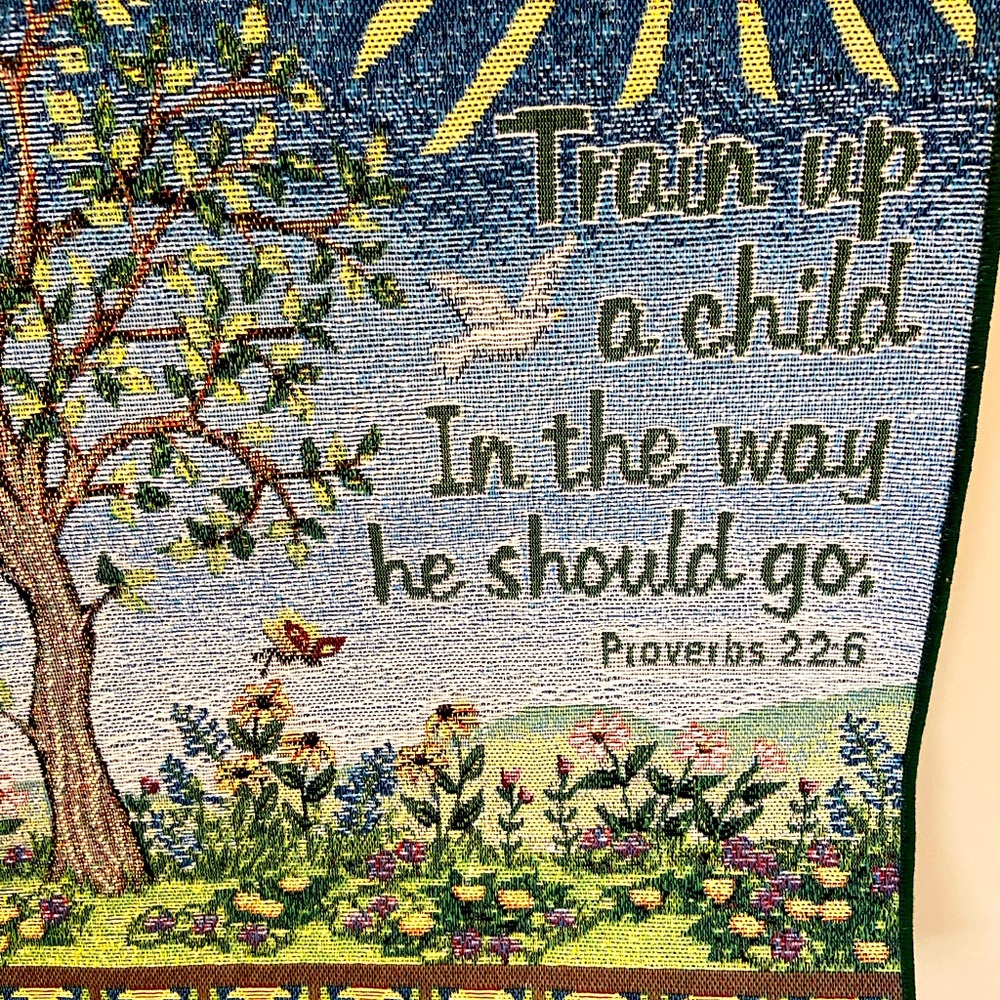Scripture Wall Hanging - Train Up A Child IN The Way He Should Go. Probvers 22:6